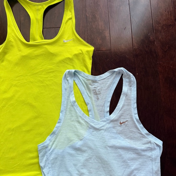 Nike Women’s Tank Tops, Set of 2, Size Small Yellow Blue Workout Gym Activewear - Picture 2 of 13